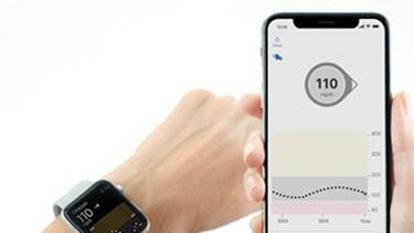 Smartphone and watch showing glucose readings